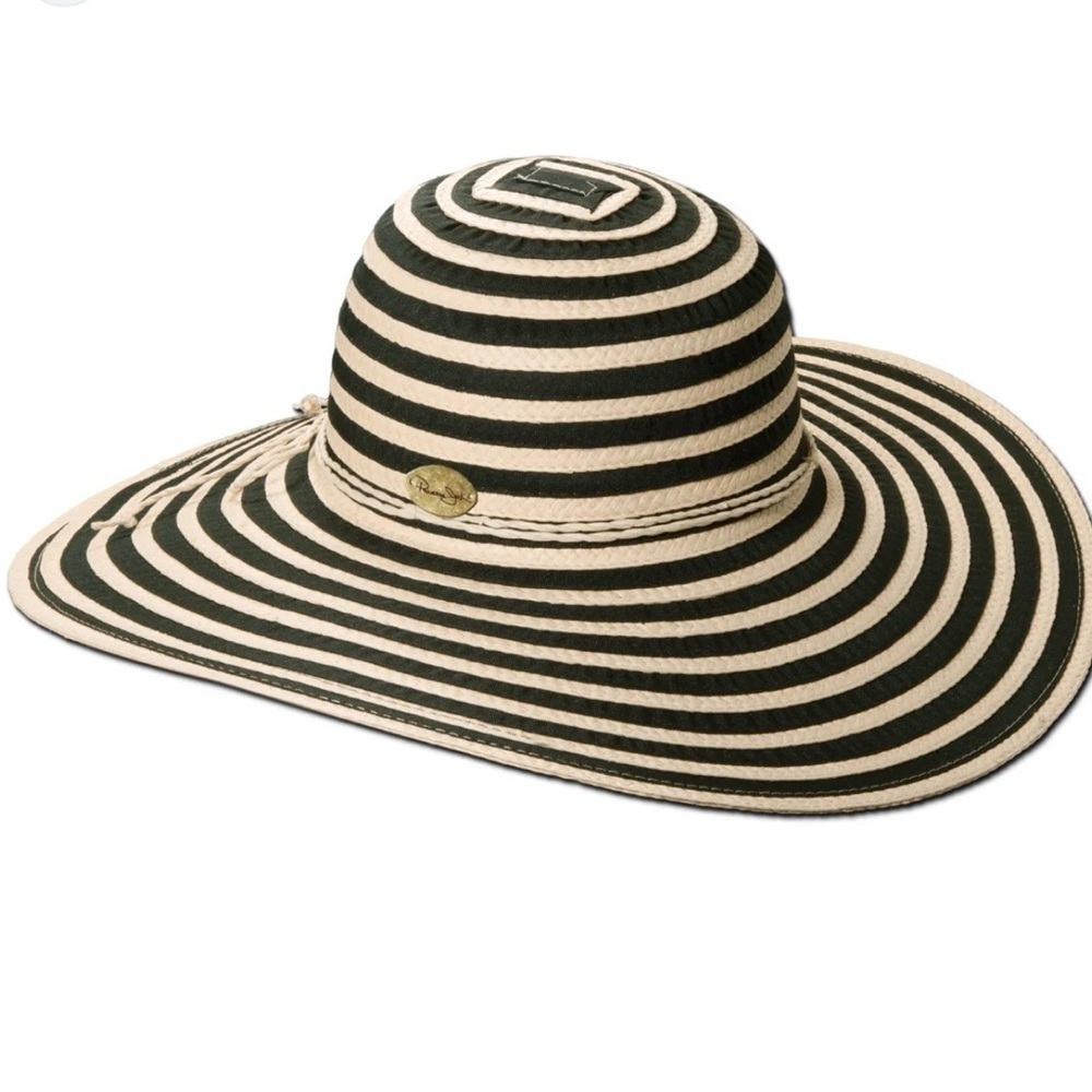 Like new! Panama Jack Ribbon Toyo and Paper Braid Floppy Sun Hat - 5" Brim